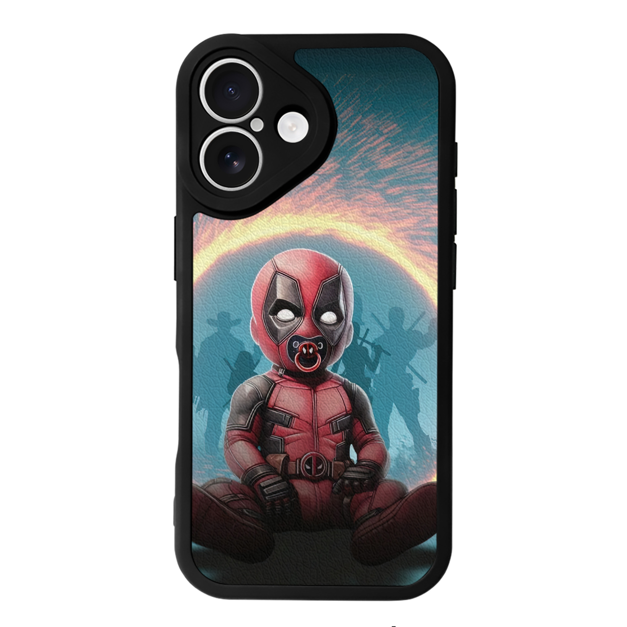 （画像用） Deadpool デッドプール 【iPhone 16シリーズ対応】シリコンスマホケース（レザー調） 材質：シリコン